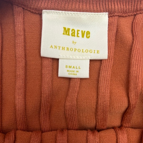 Anthropologie Rust Ribbed Maxi Dress - Picture 3 of 6